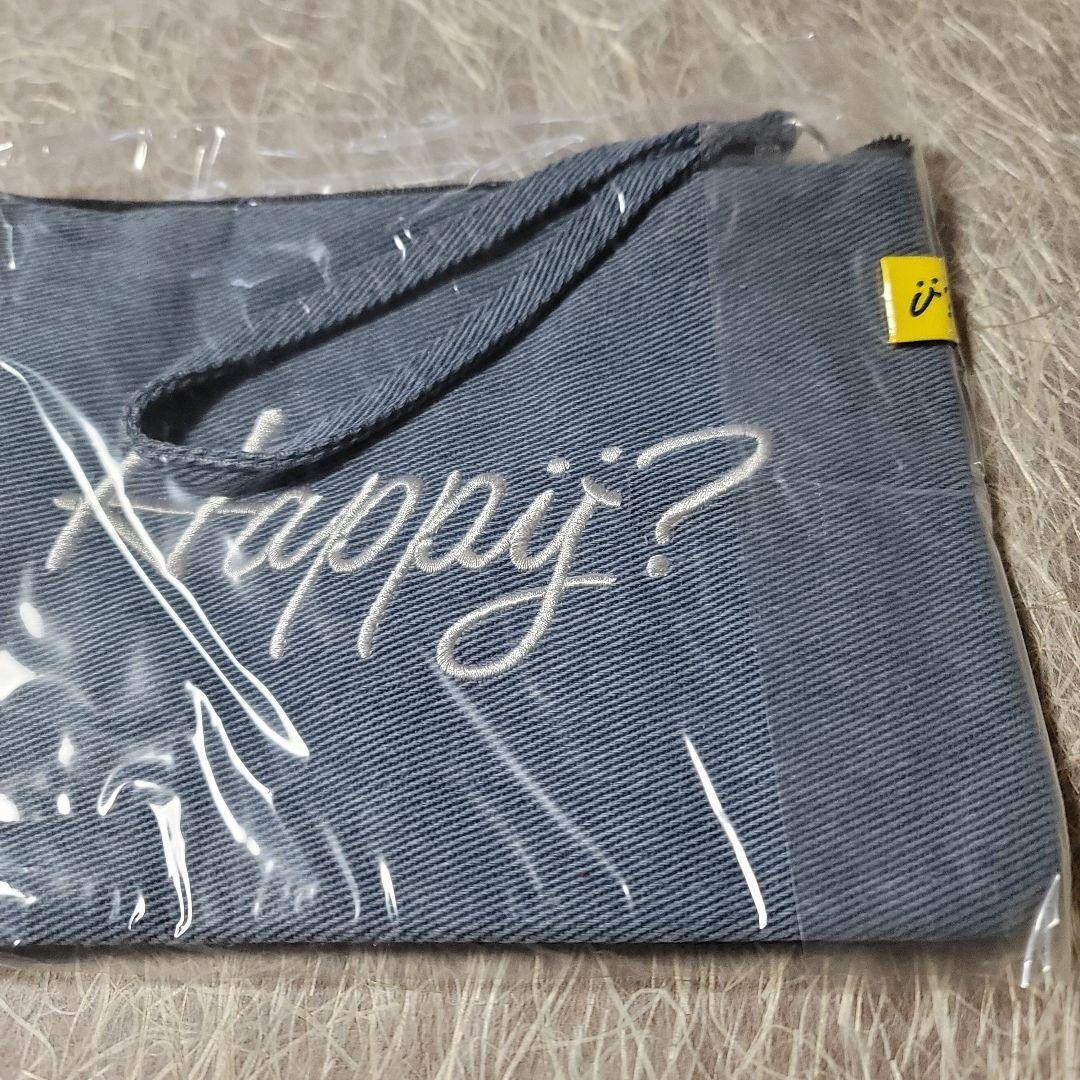 Happaj? 刺繍ポーチ ダークブルー
