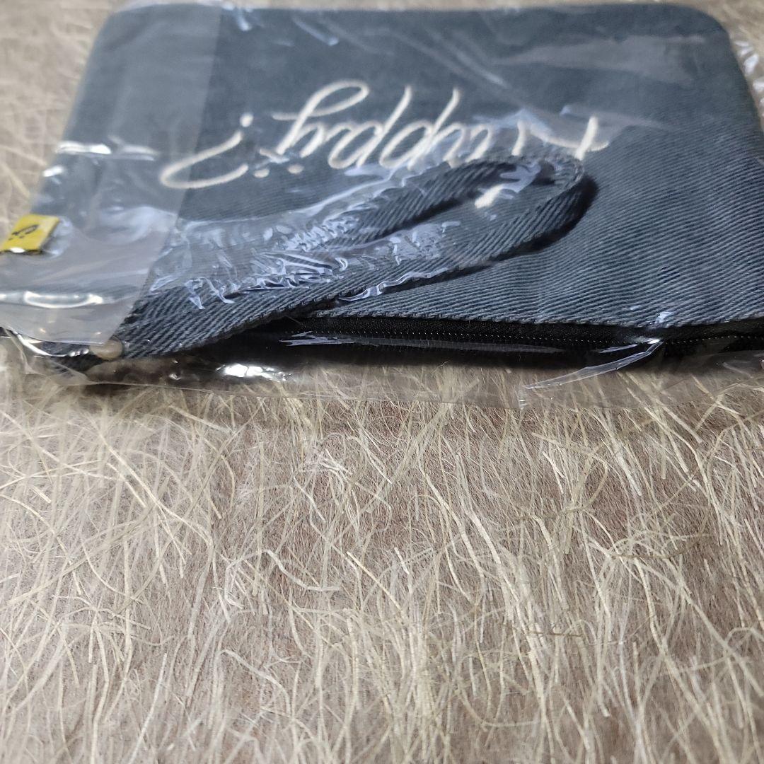 Happaj? 刺繍ポーチ ダークブルー