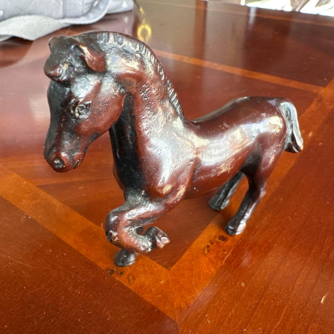 真鍮　馬　レトロ置物