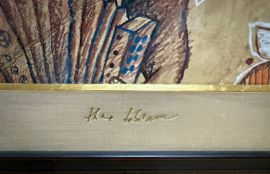 木版画 女性の肖像 フレーム付き　　＊交渉可