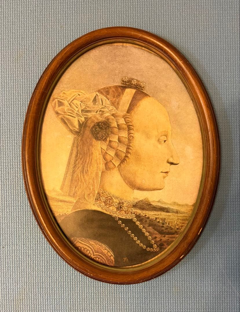 木版画 女性の肖像 フレーム付き　　＊交渉可