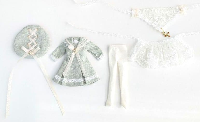 【ピコニーモP専用】レースセーラーワンピース グリーン 915