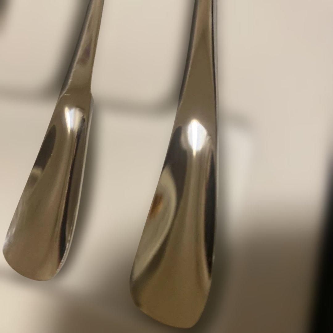 MIKIMOTO リボンデザイン フォーク　スプーン　セット　パール　18-8