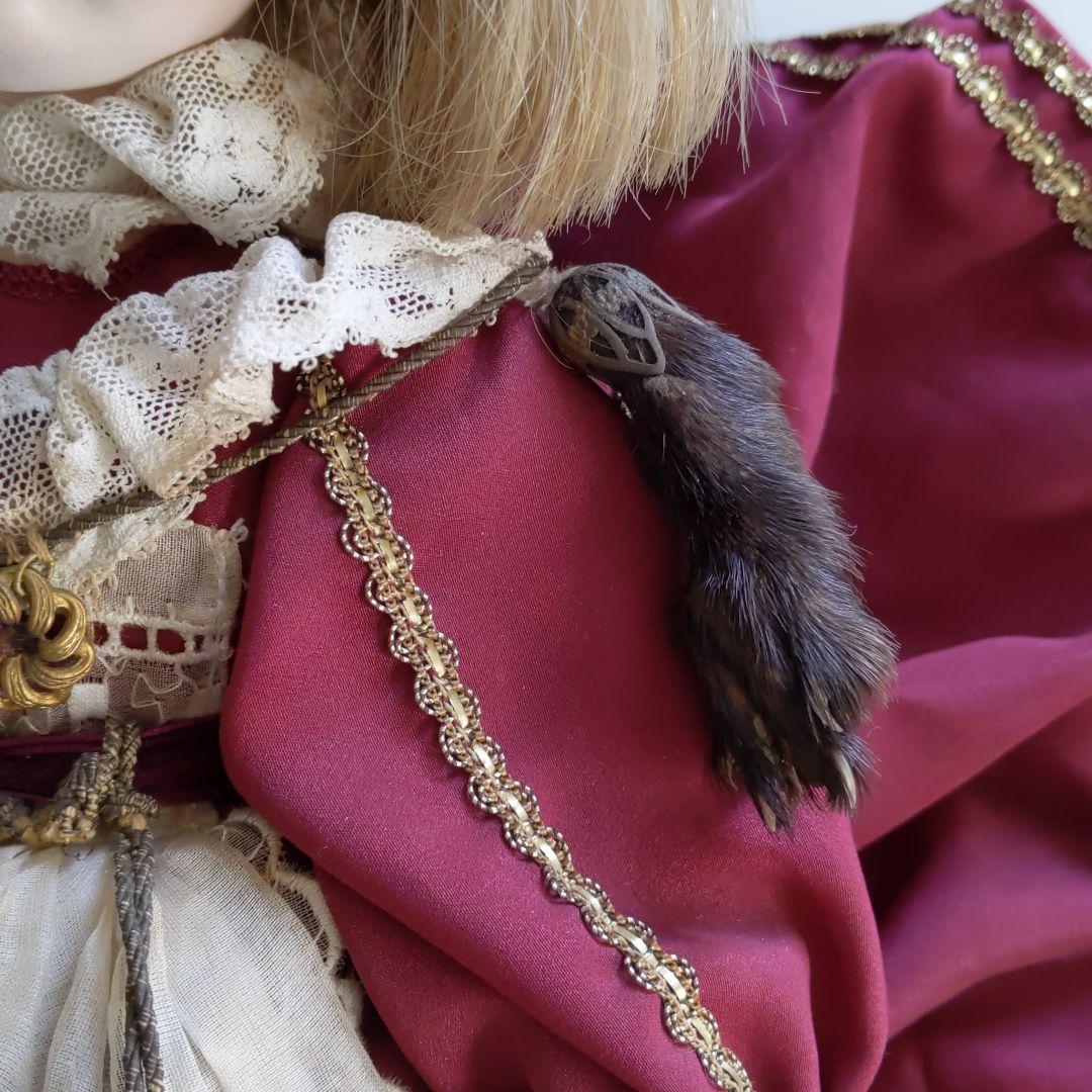 とても珍しい飾りに凝ったビンテージ人形　イタリア製　ビスクドール 専門店購入