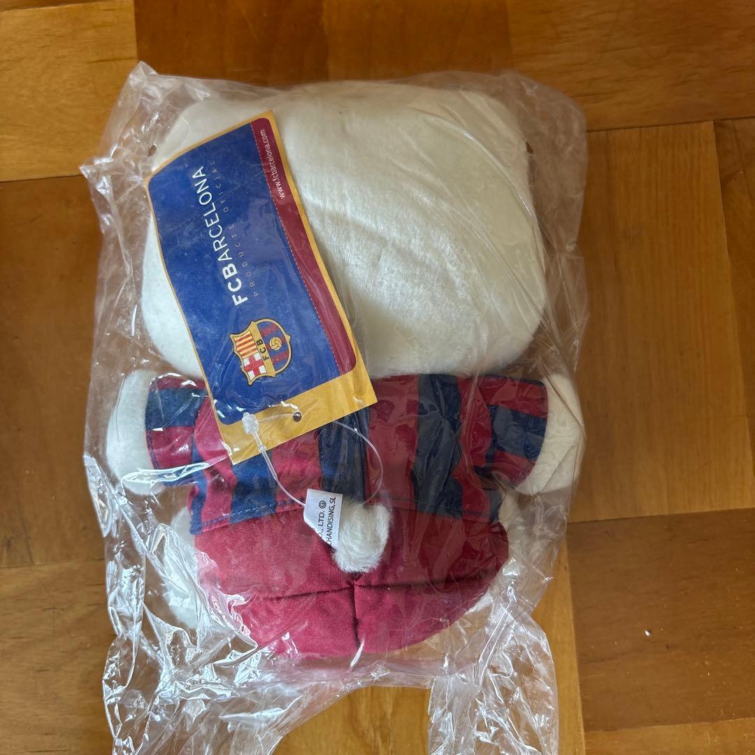 ハローキティ FCバルセロナ ぬいぐるみ 約20cm