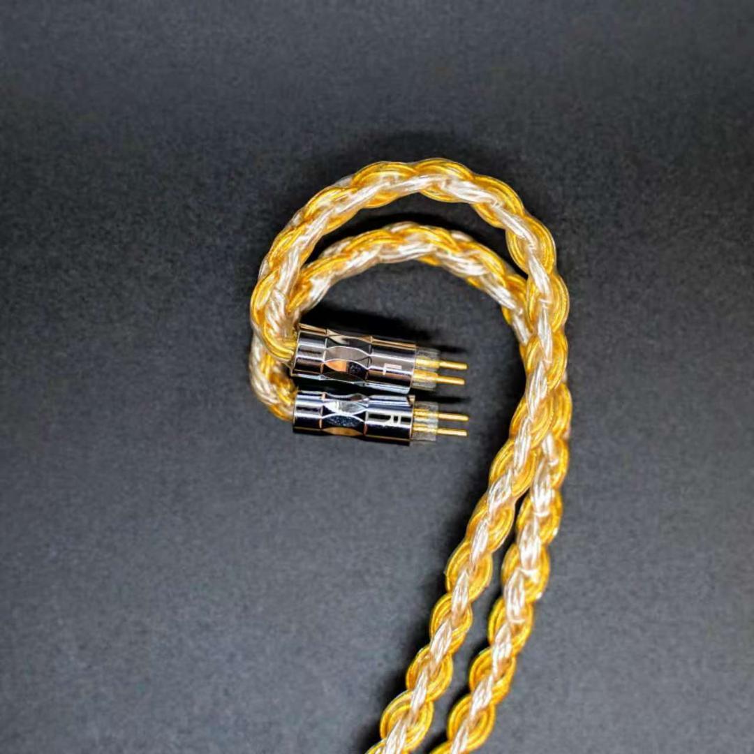 【オーダーメイド】24コア金メッキ銀メッキ編み込みCIEM 2PIN 4.4mm