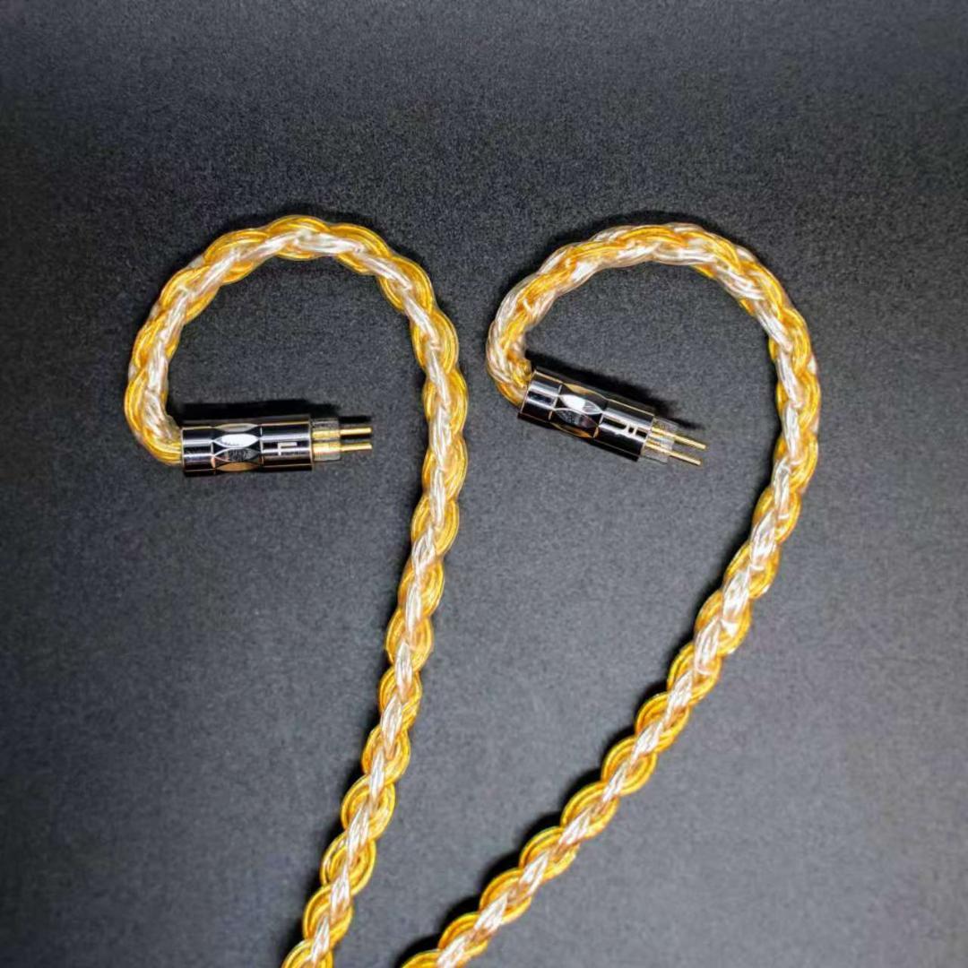 【オーダーメイド】24コア金メッキ銀メッキ編み込みCIEM 2PIN 4.4mm
