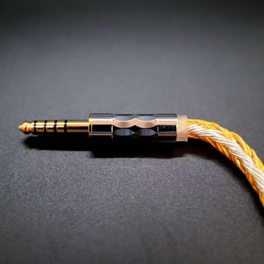 【オーダーメイド】24コア金メッキ銀メッキ編み込みCIEM 2PIN 4.4mm