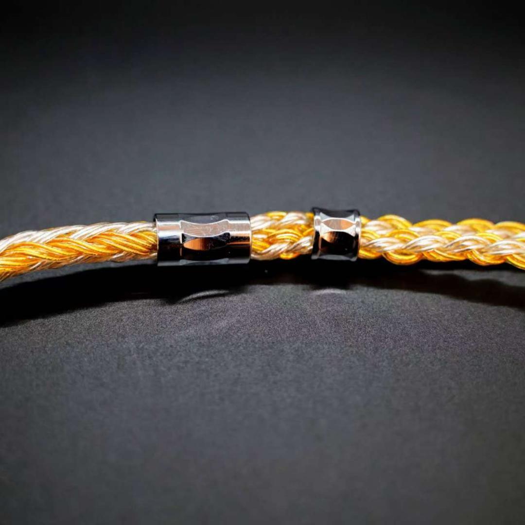 【オーダーメイド】24コア金メッキ銀メッキ編み込みCIEM 2PIN 4.4mm