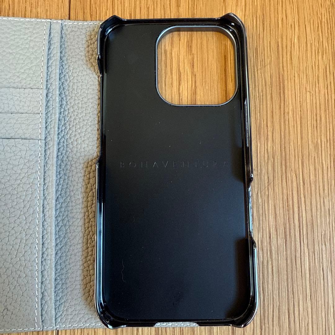 【BONAVENTURA】ベージュ手帳型ケース　iphone16pro