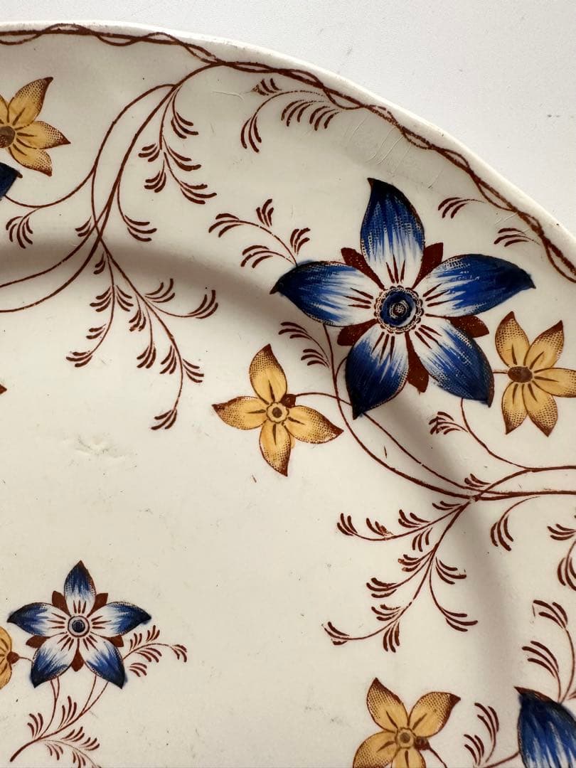 クレイユモントロー　アネモネ　フランス　アンティーク　プレート