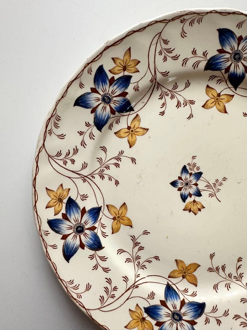 クレイユモントロー　アネモネ　フランス　アンティーク　プレート