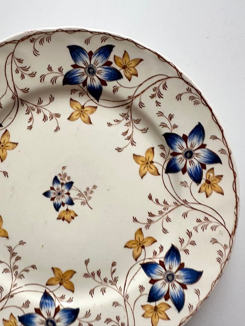 クレイユモントロー　アネモネ　フランス　アンティーク　プレート