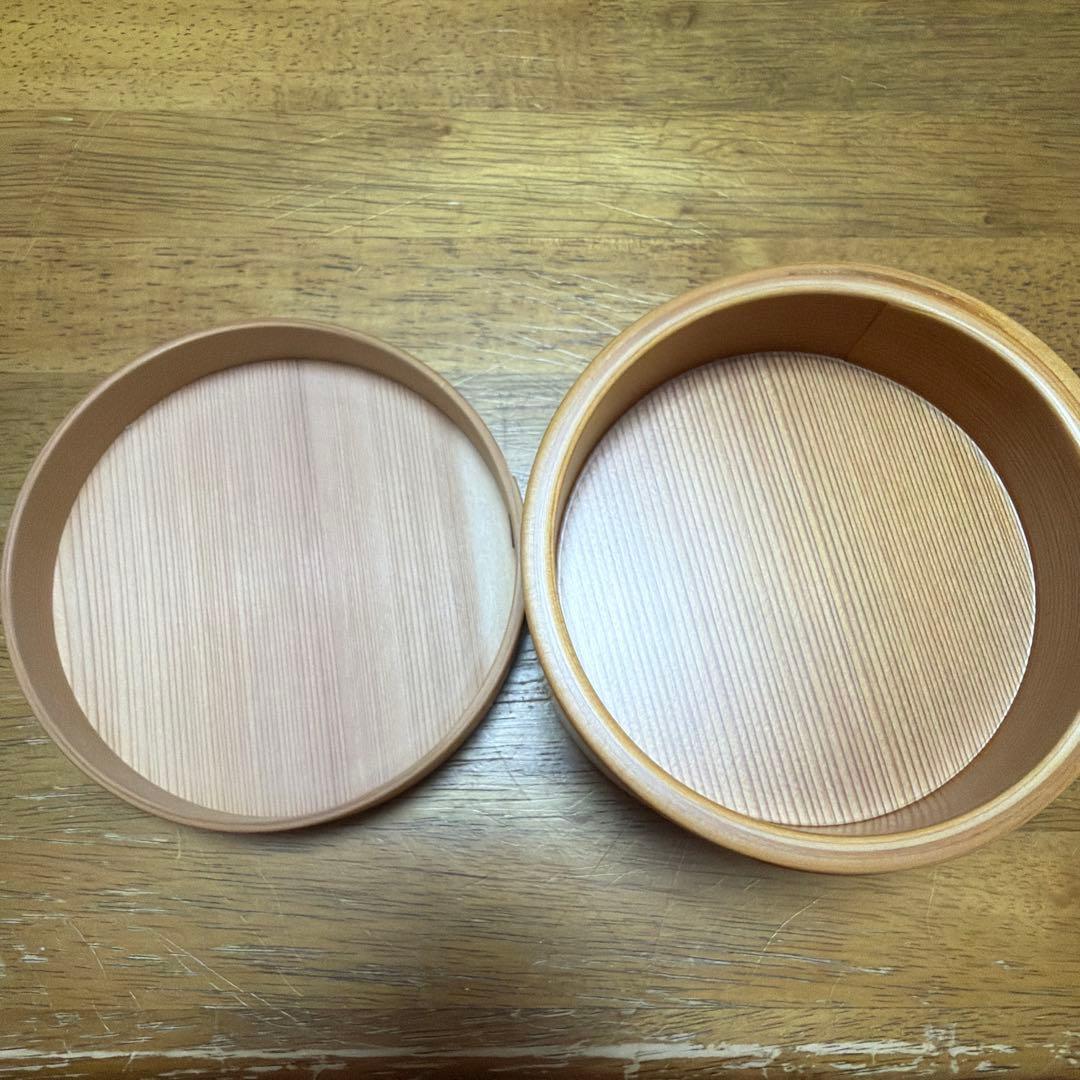 栗久　丸二段弁当　箱　新品　未使用