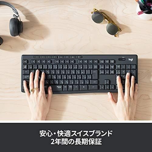 ロジクール ワイヤレスキーボード K295GP 静音 耐水 キーボード 無線po