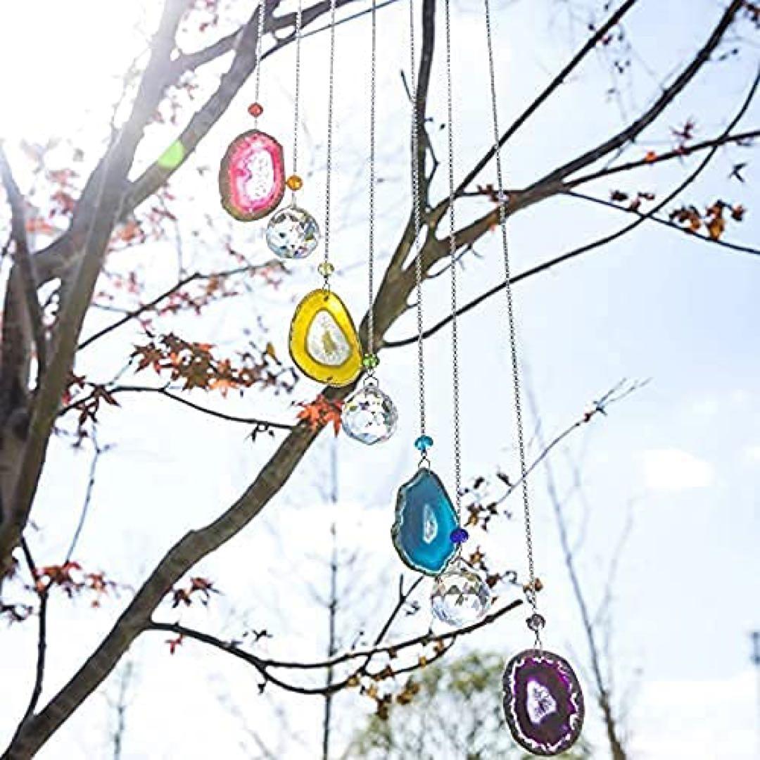 ベル 手作り瑪瑙 スライス　風鈴 吊り下げ リビングルーム 装飾記念チャイム