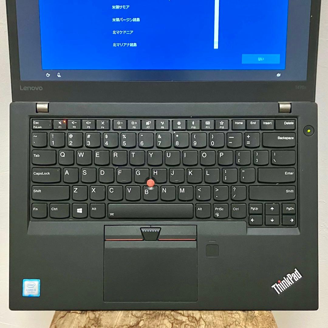 Lenovo ThinkPad T470s USキーボード仕様 指紋認証センサー