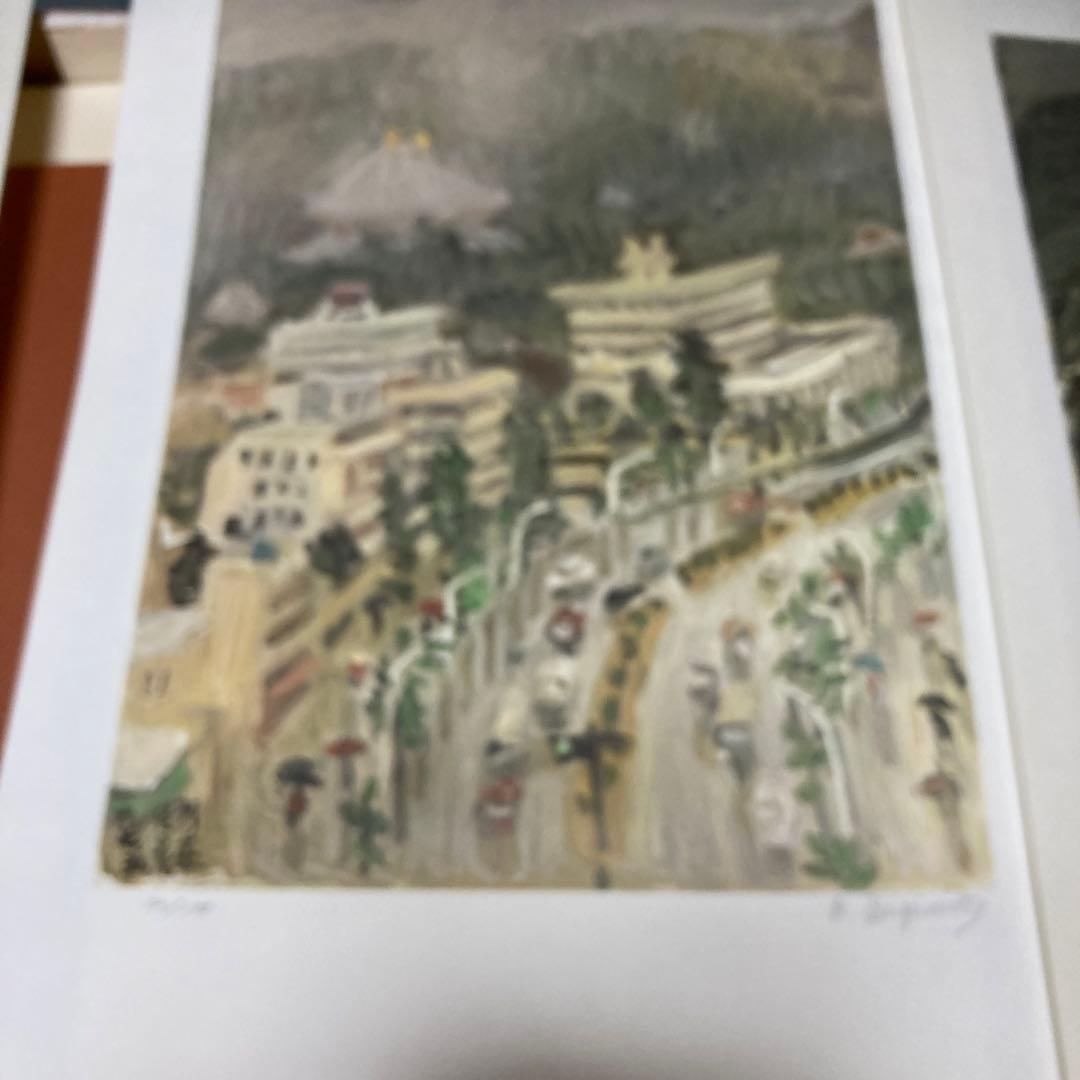 定価15万円　杉本健吉 近作オリジナル・直筆サイン入り 72/150額装1枚