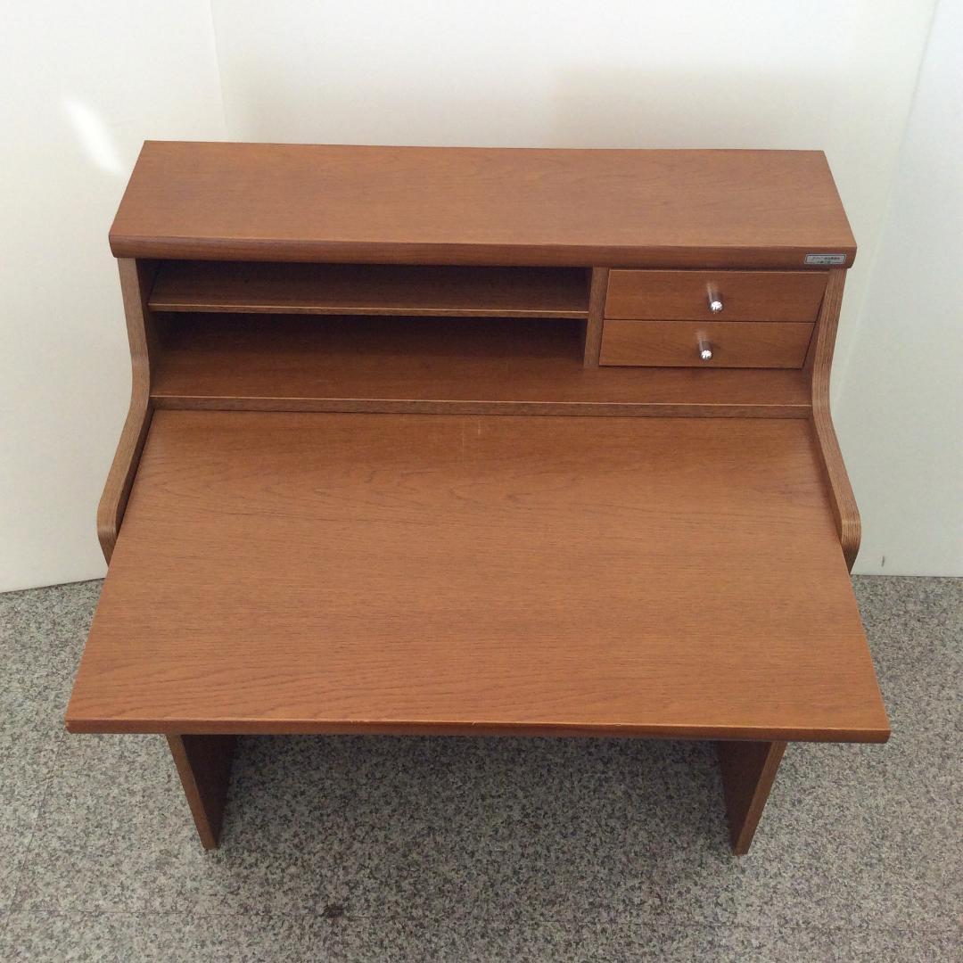 小島工芸 ライティングデスク オーク材 ミドルデスク