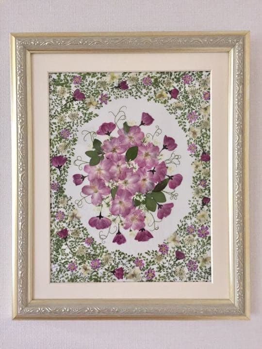 押し花アート「春の花」