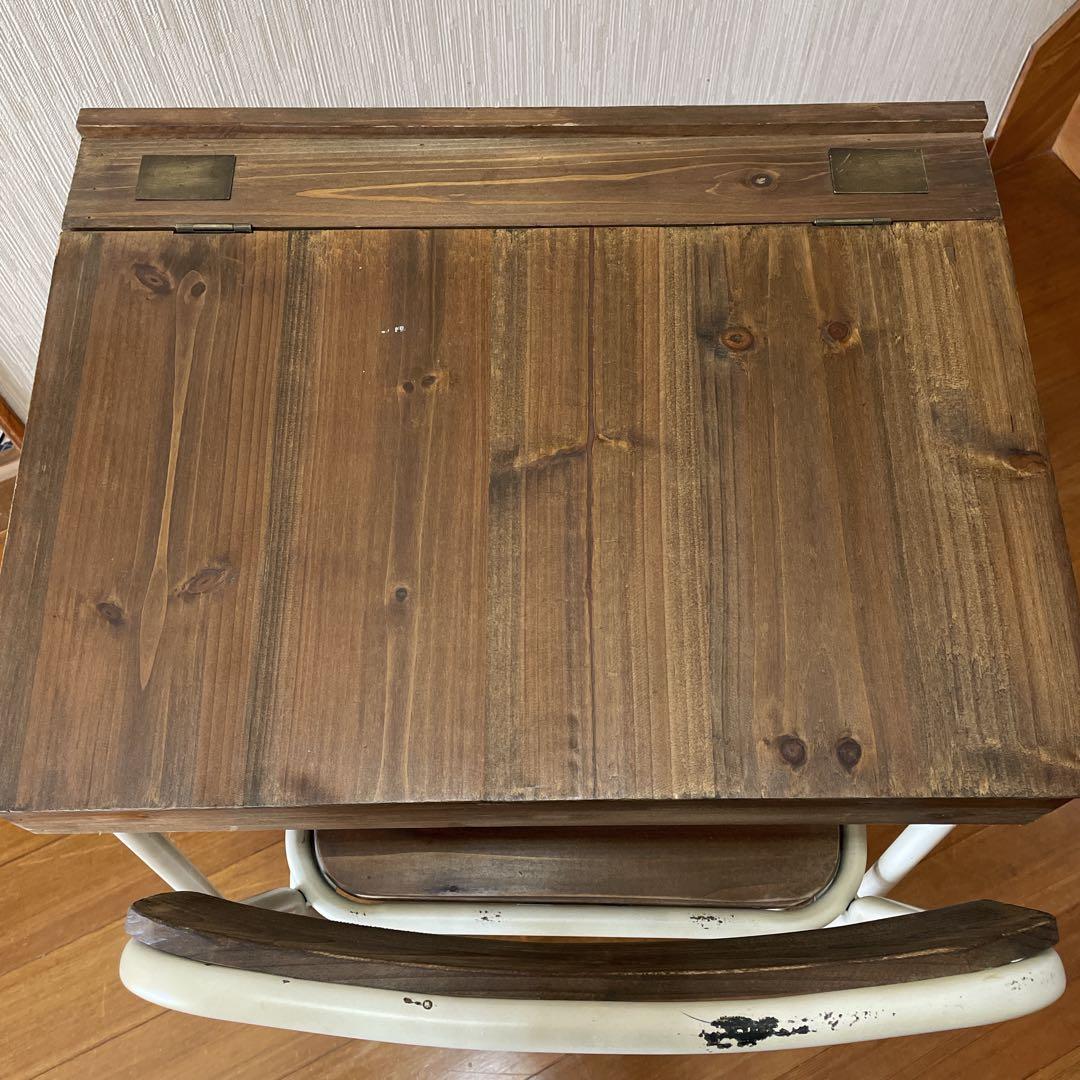 Salut サリュ　レトロ　スクールデスク　チェア　セット　学習机　椅子