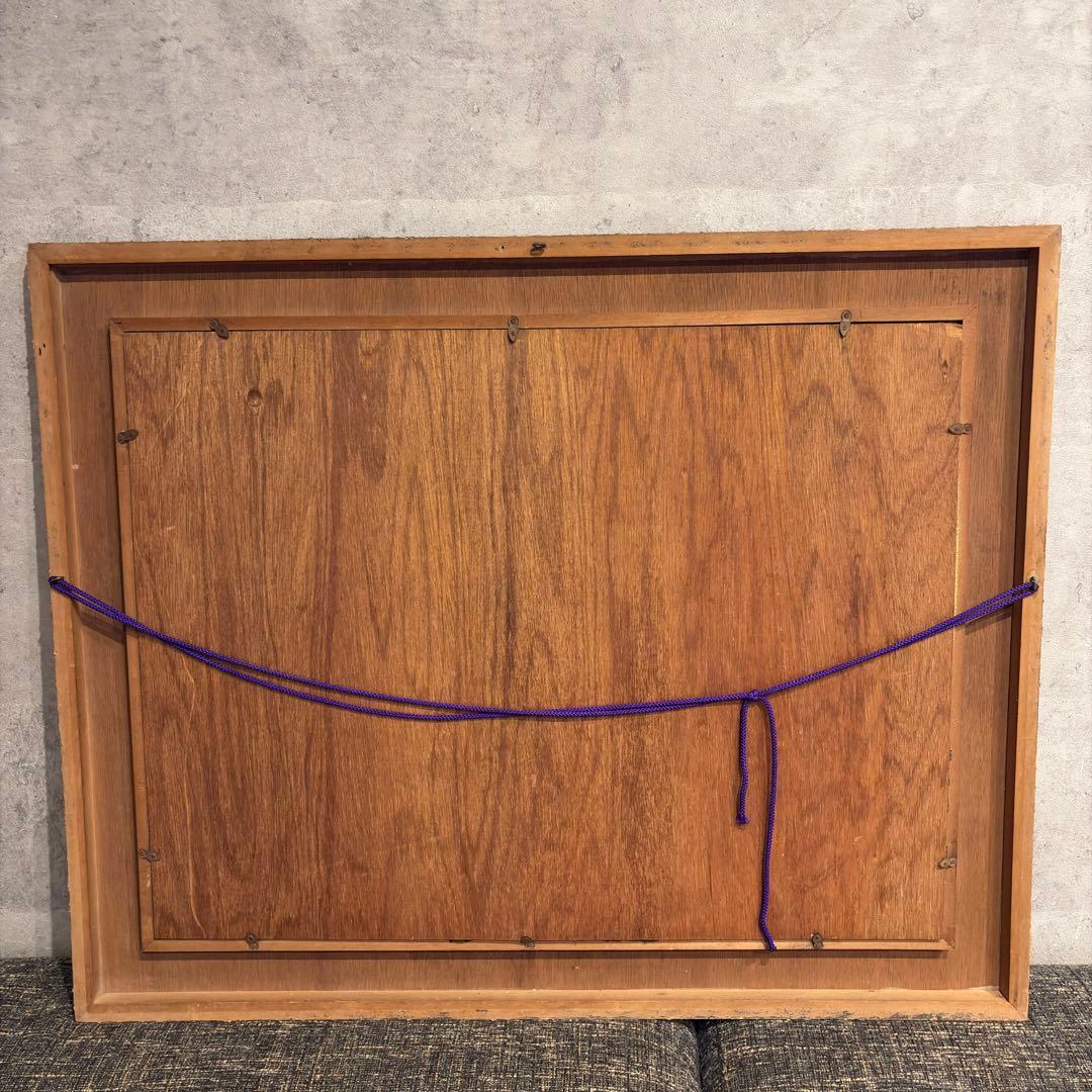 文化刺繍　昭和レトロ 額縁 大型 鷲 イーグル 刺繍画 刺繍アート 鷹 松