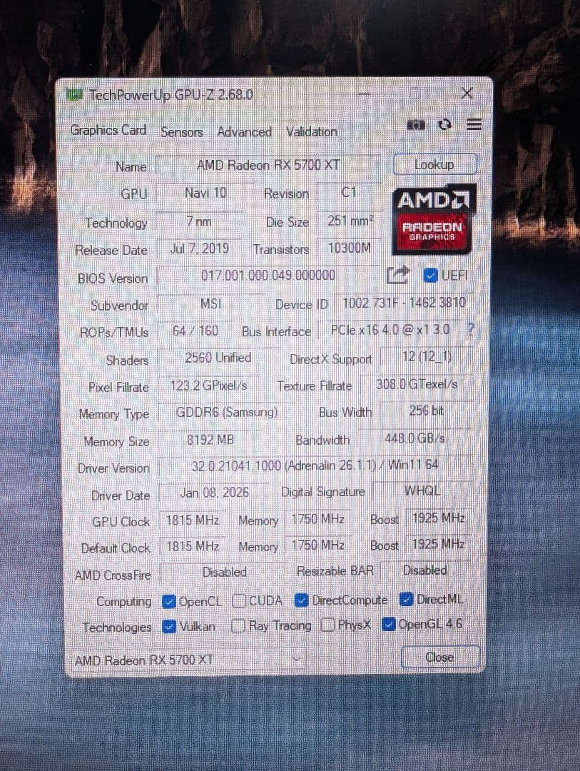 グラフィックボード・グラボ・ビデオカード MSI Radeon RX 5700 XT MECH OC