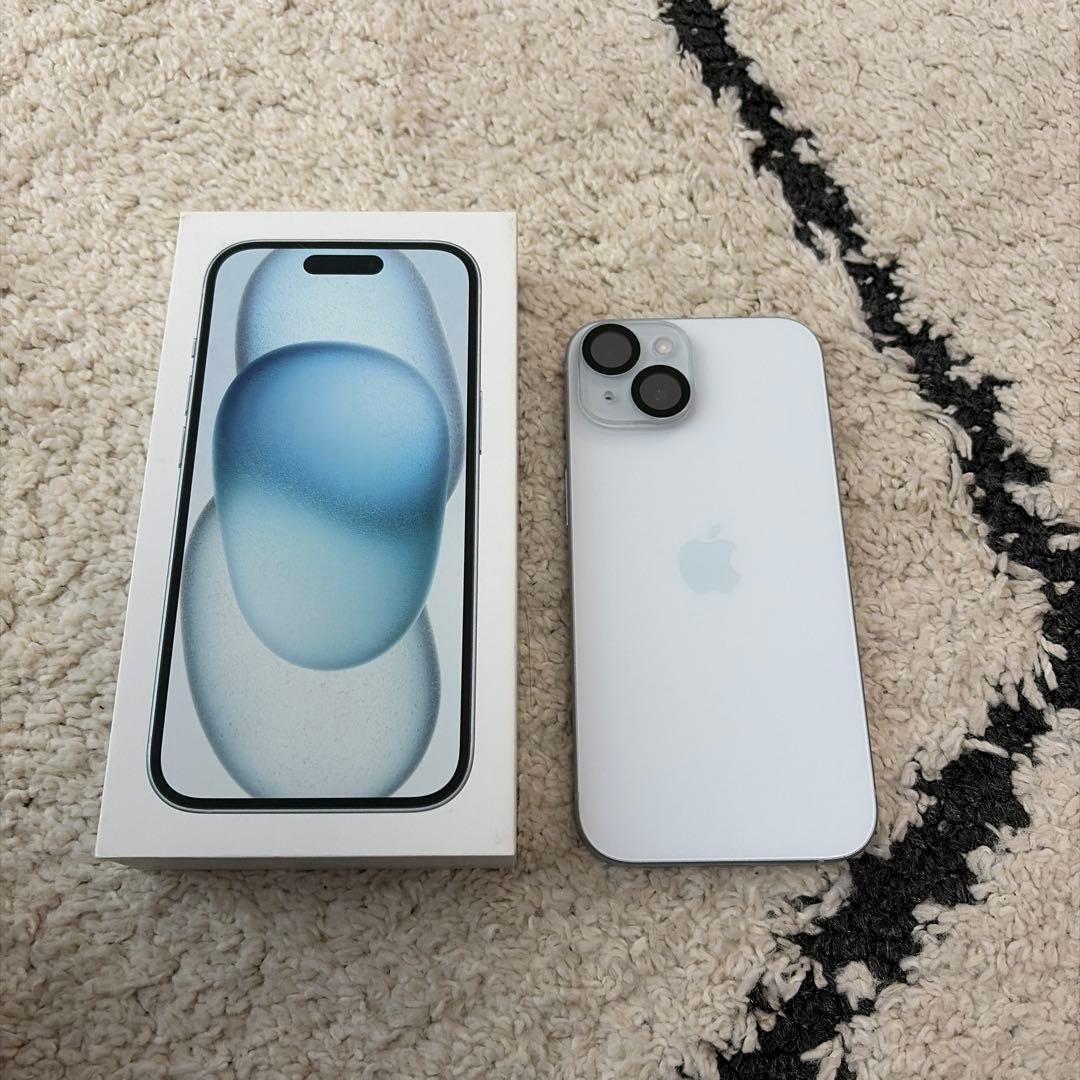 iPhone15 256GB SIMフリー ブルー 正規店バッテリー交換済 美品