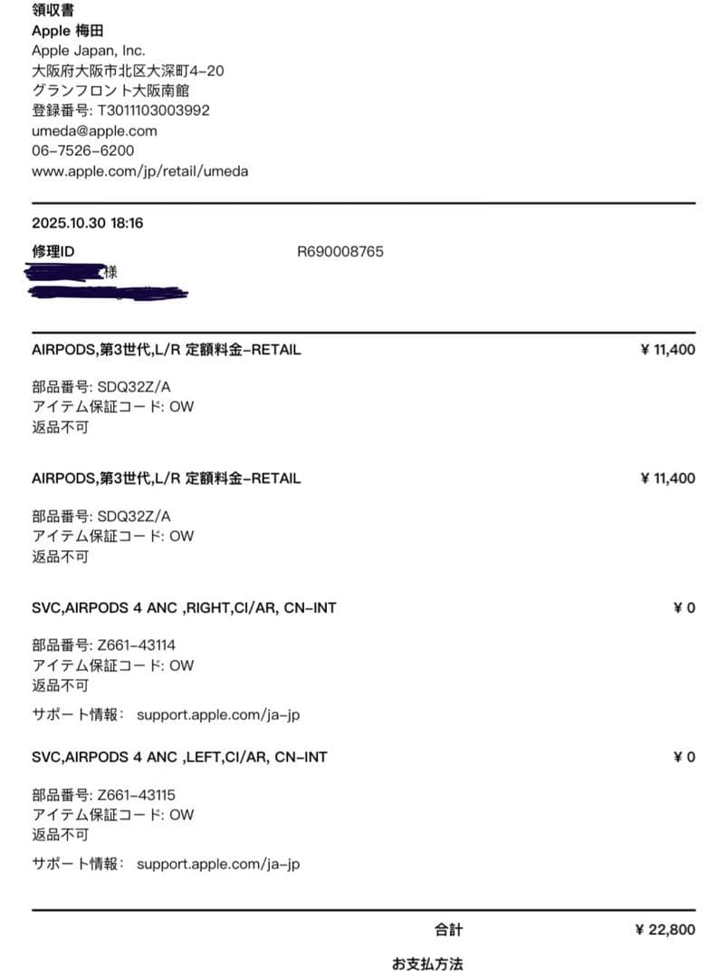 Airpots4 ANCモデル ケースなし本体のみ