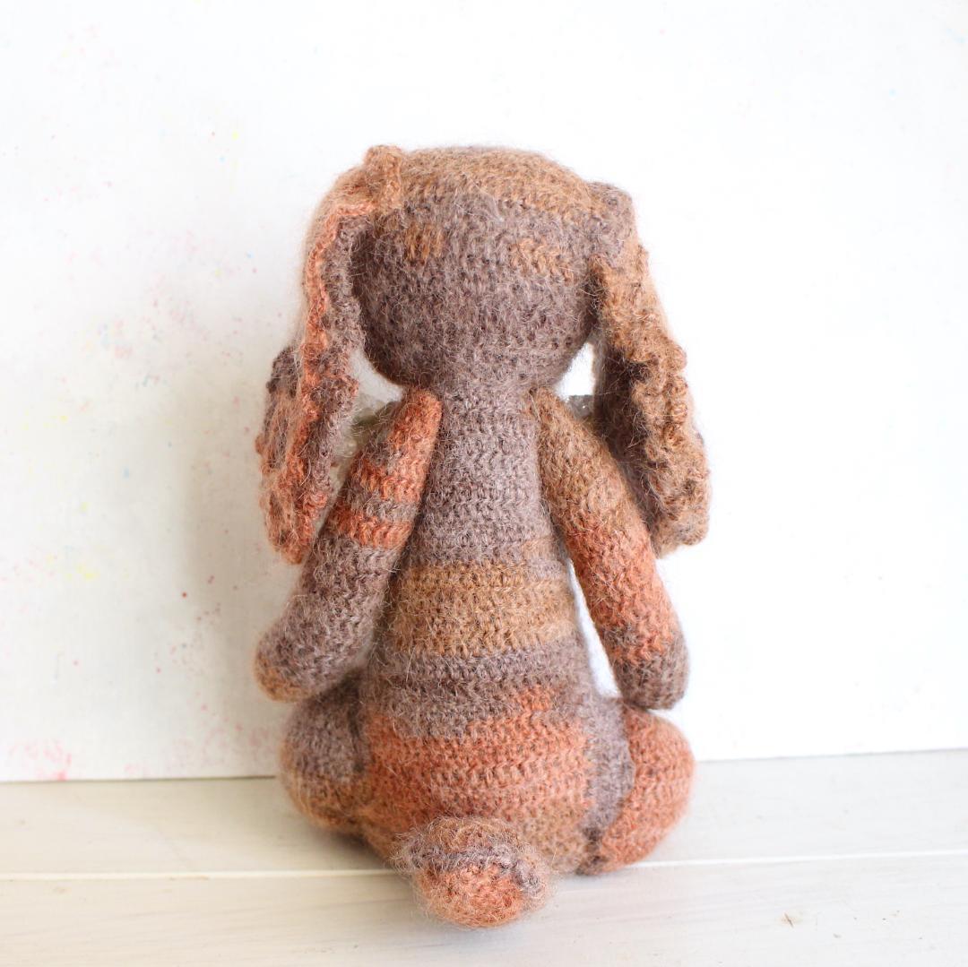 キャバリア（ルビー） のあみぐるみ テディベアタイプ 座って22cm