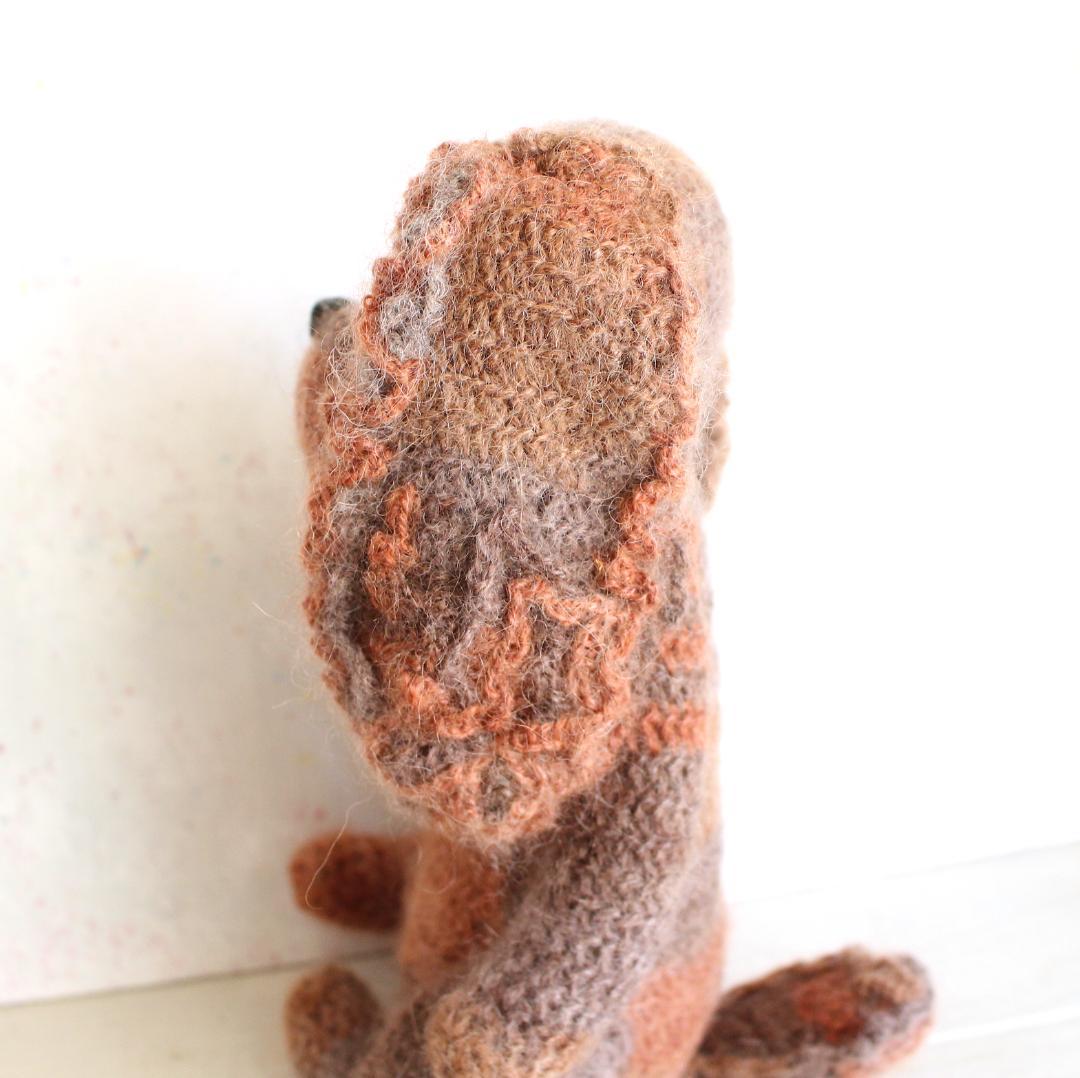 キャバリア（ルビー） のあみぐるみ テディベアタイプ 座って22cm