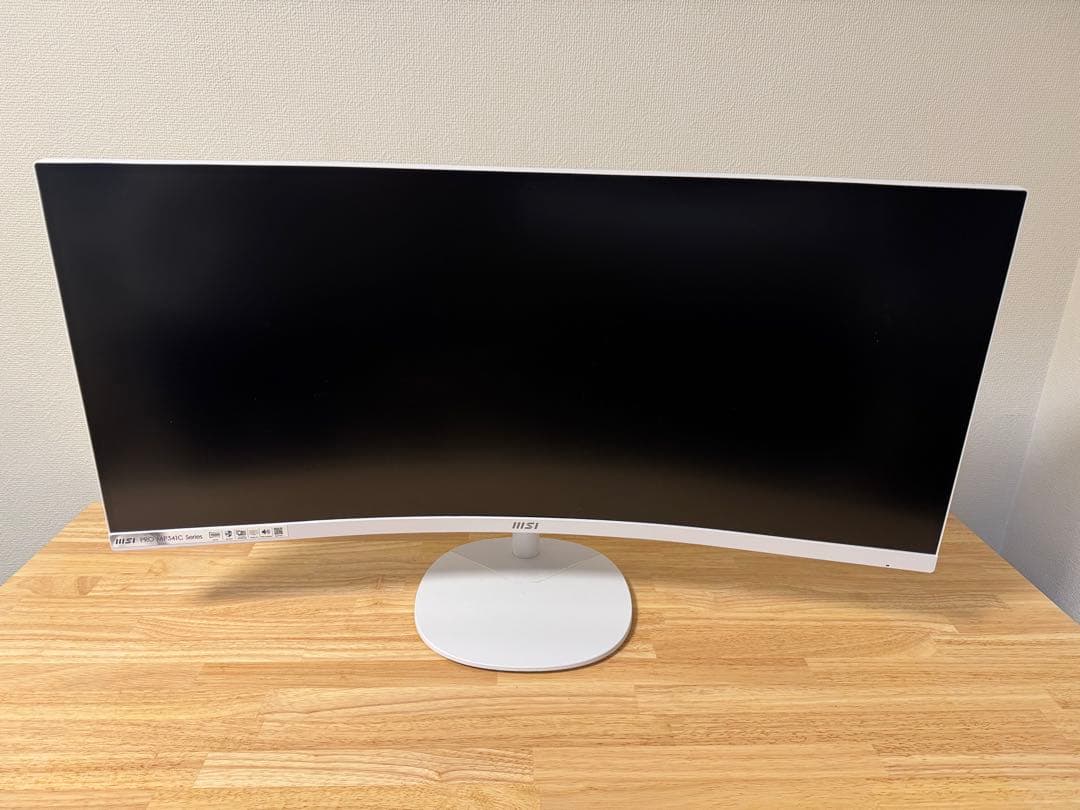 【美品】MSI MP341CQW ウルトラワイドモニター ホワイト 34 湾曲型
