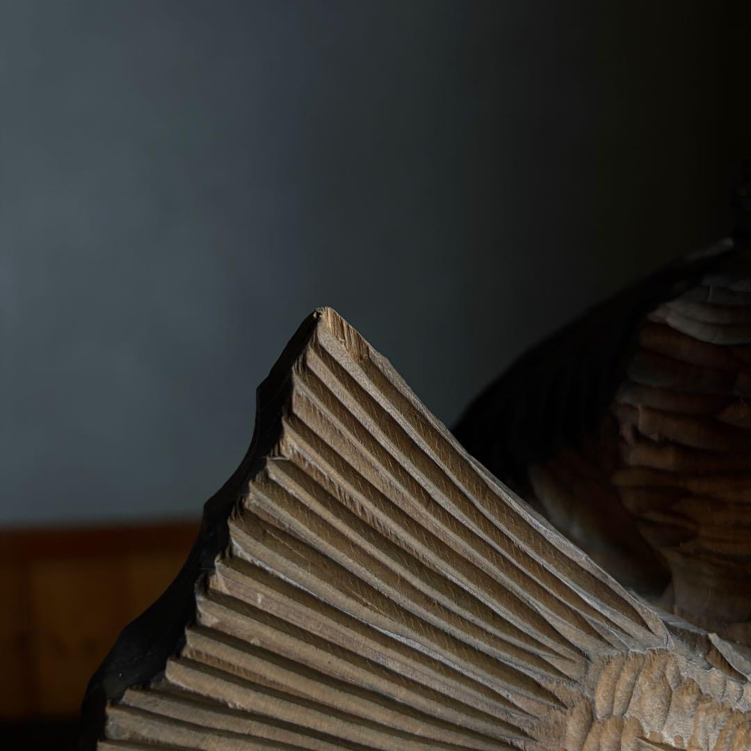 スズキ作　【木彫熊】h44cm立ち姿立ち熊