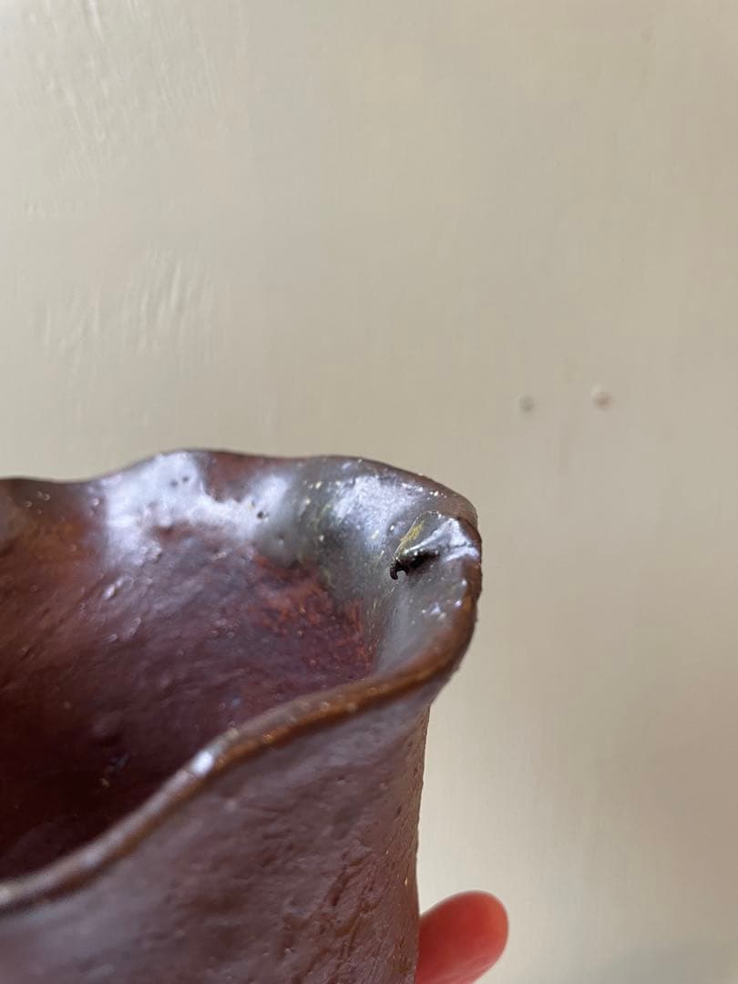 國吉清尚 作　焼締　輪花向付　A