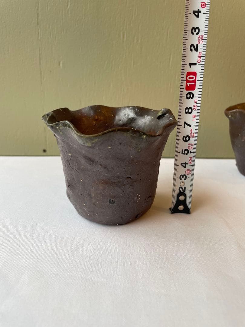 國吉清尚 作　焼締　輪花向付　A