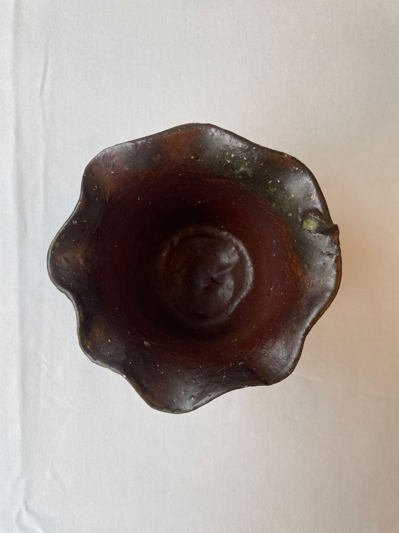 國吉清尚 作　焼締　輪花向付　A