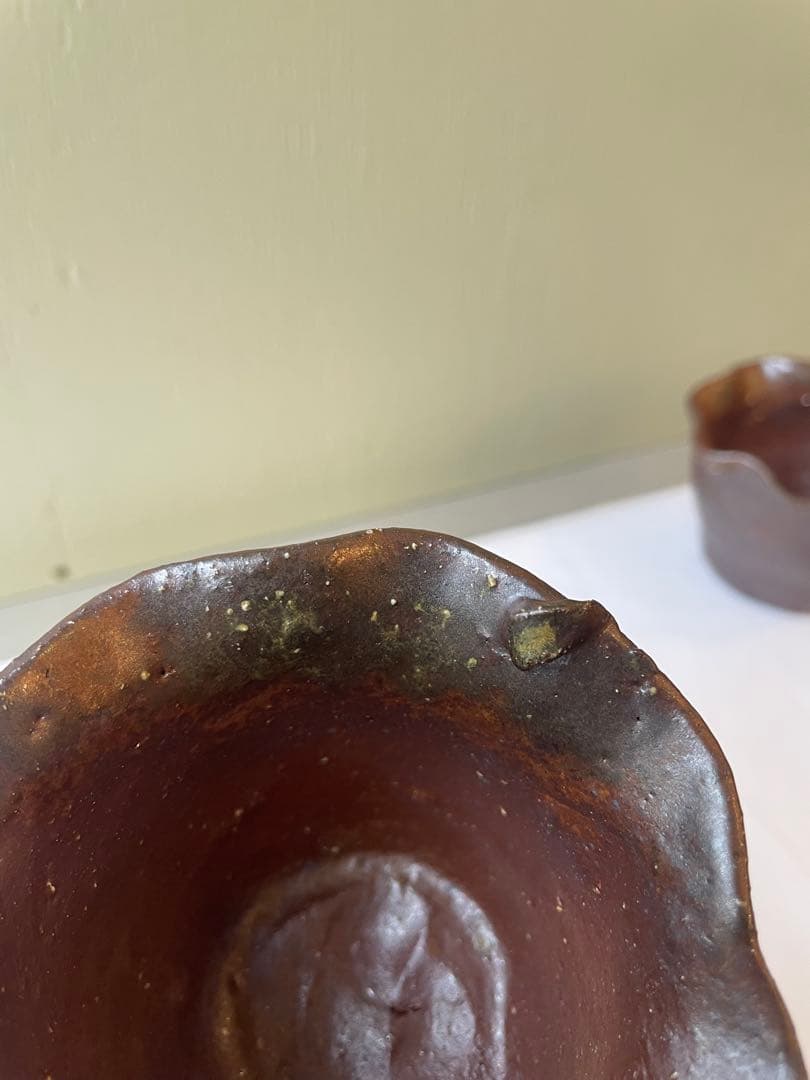 國吉清尚 作　焼締　輪花向付　A