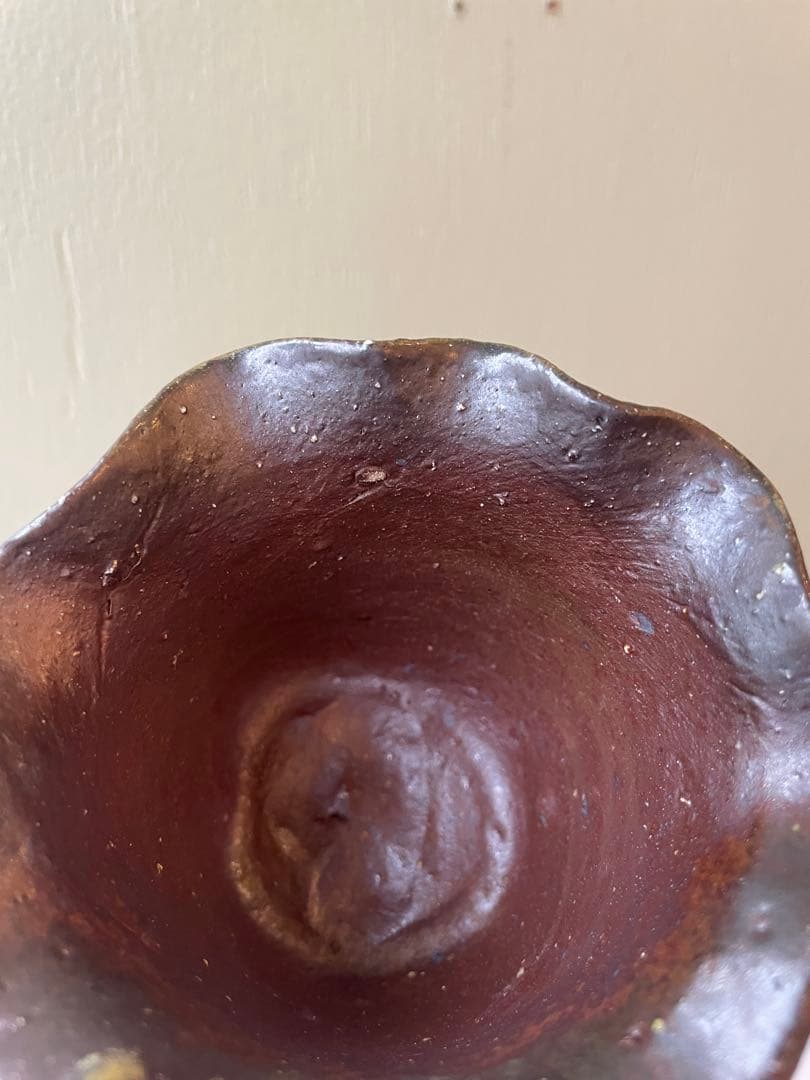 國吉清尚 作　焼締　輪花向付　A