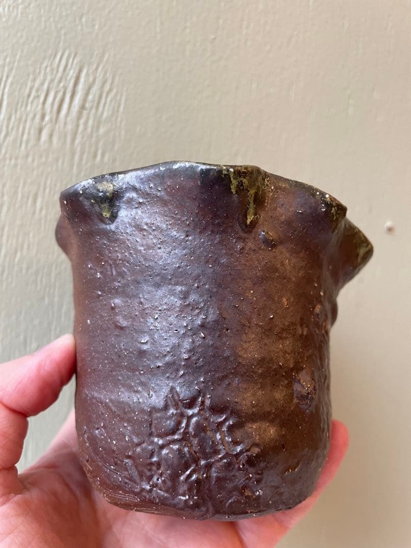 國吉清尚 作　焼締　輪花向付　A