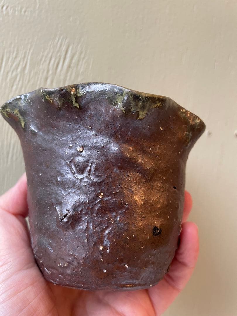 國吉清尚 作　焼締　輪花向付　A