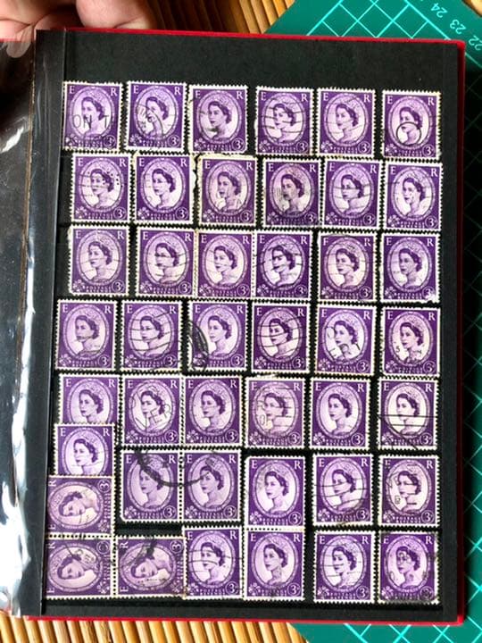 エリザベス女王切手 ブルー系 43枚