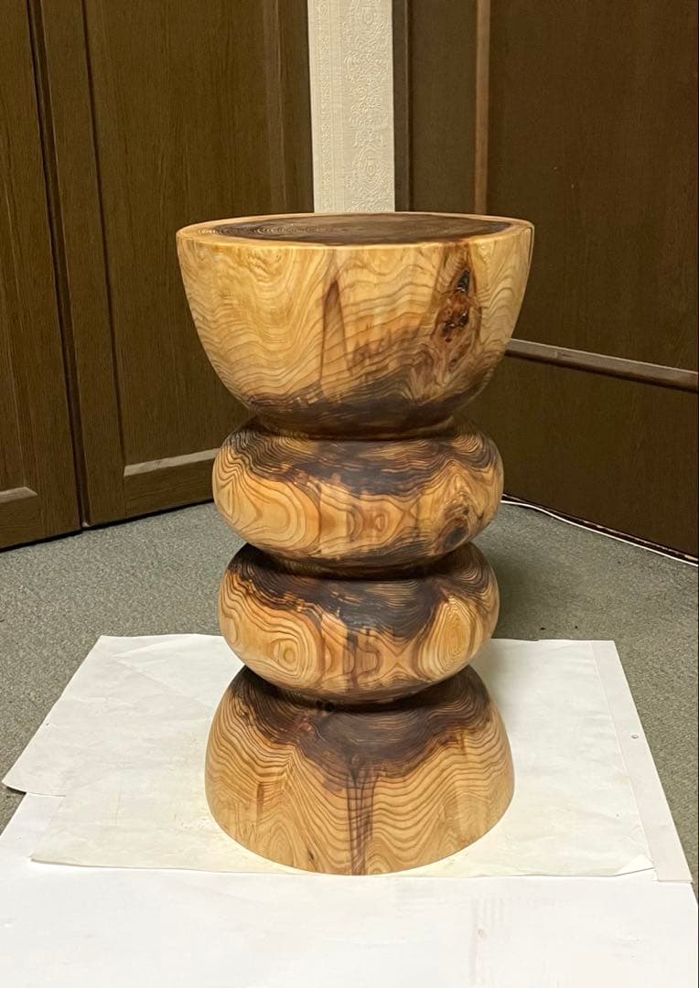 丸太　スツール　植物台