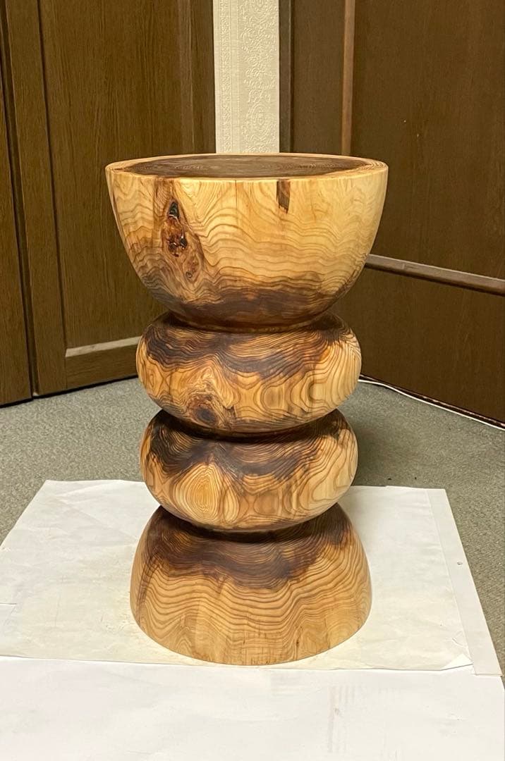 丸太　スツール　植物台