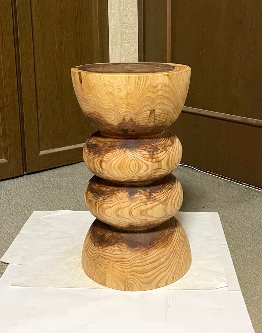 丸太　スツール　植物台