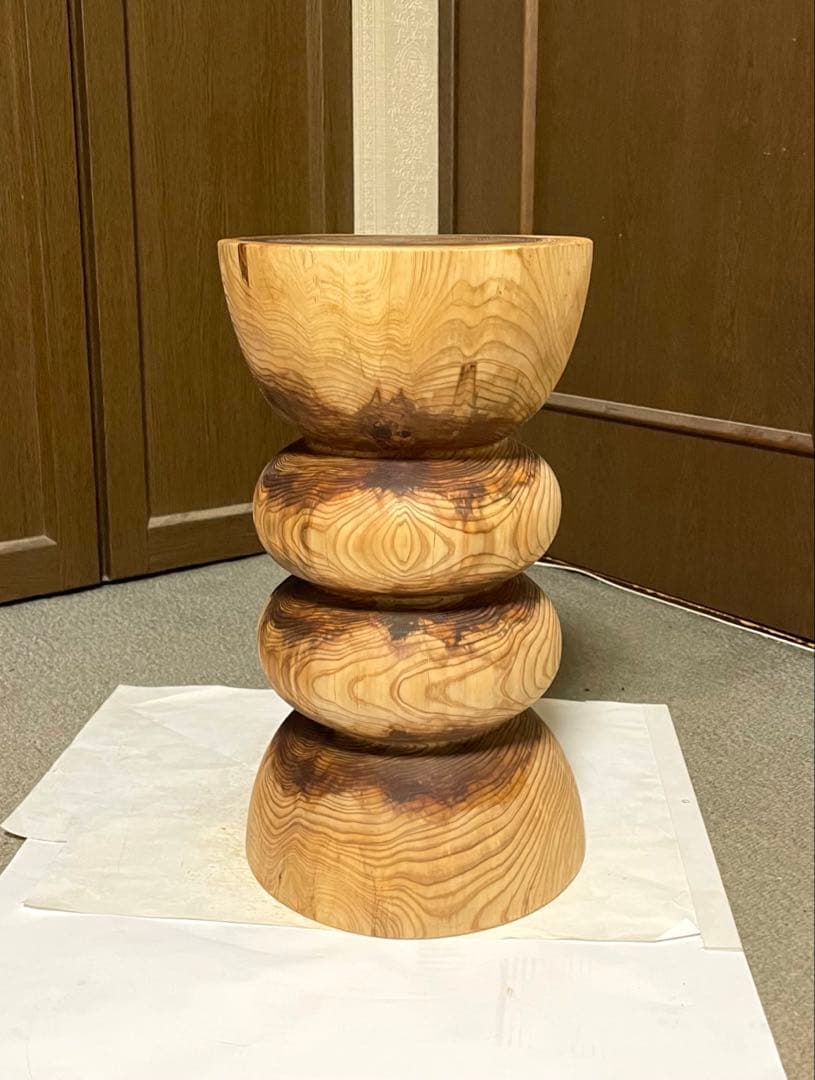 丸太　スツール　植物台