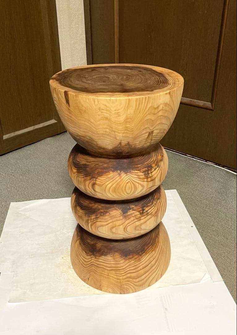 丸太　スツール　植物台