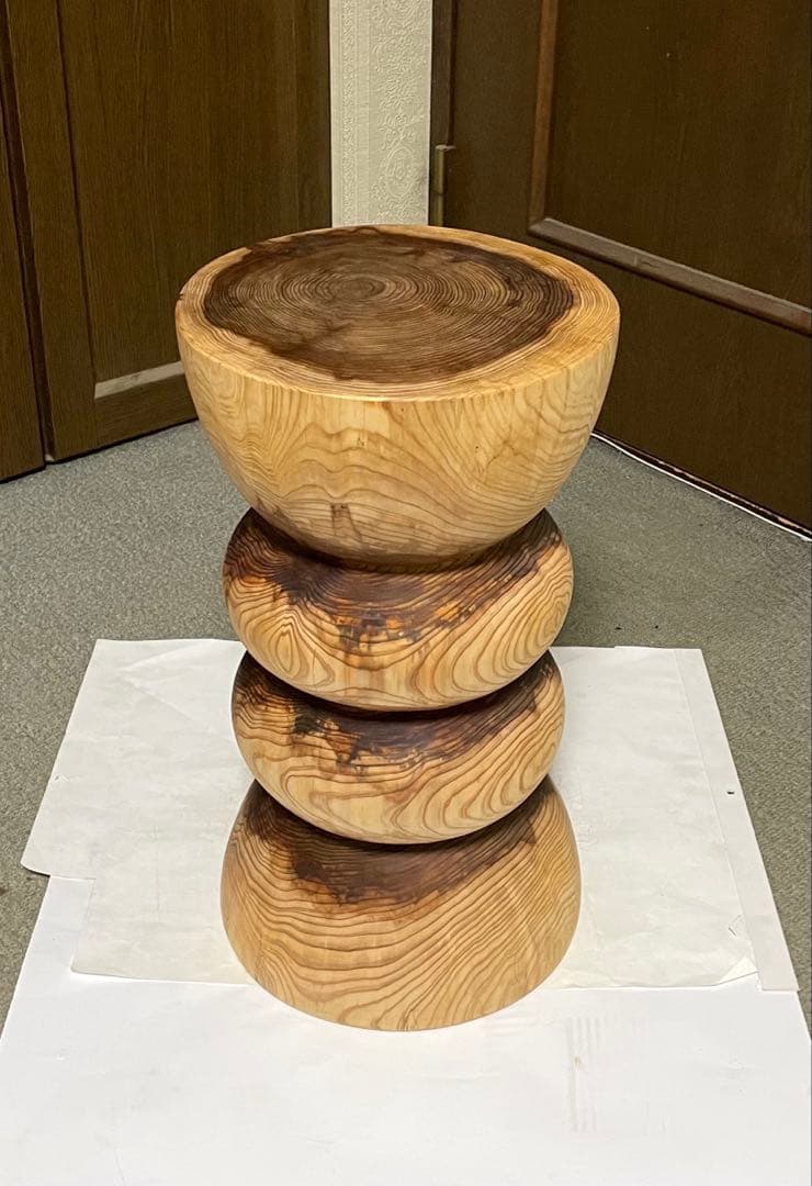 丸太　スツール　植物台