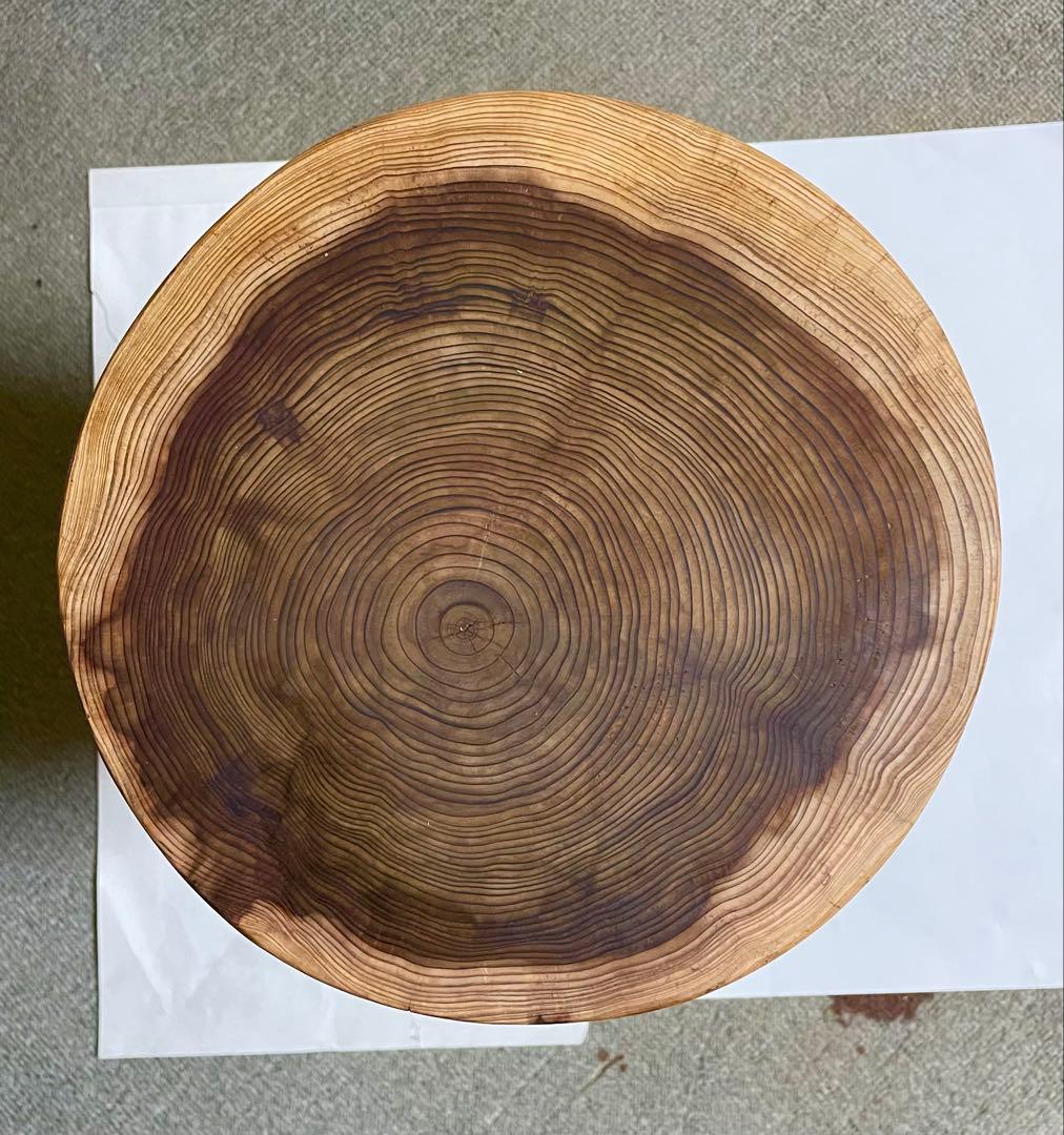 丸太　スツール　植物台