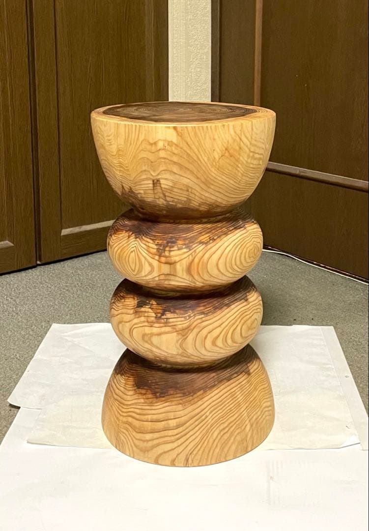 丸太　スツール　植物台