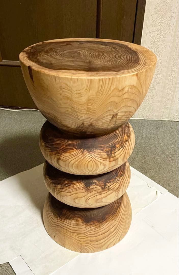 丸太　スツール　植物台
